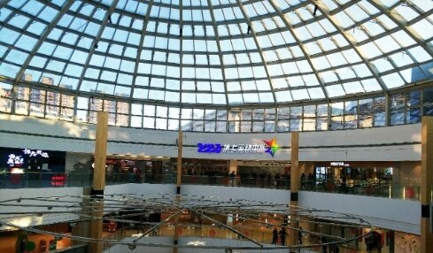 Shopping mall hall glass roof1