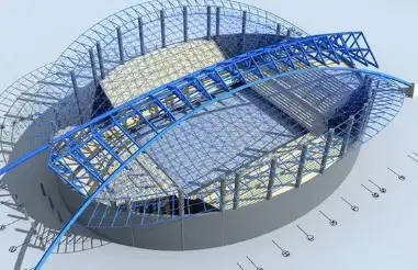 Multifunctional gymnasium building space frame roof