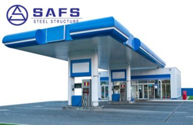 Steel structure gas station canopy design: the perfect combination of modern and practical