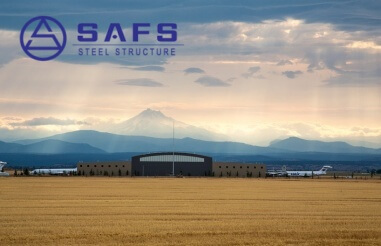 steel structure aircraft hangar