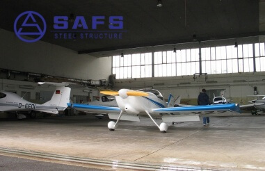 steel structure aircraft hangar